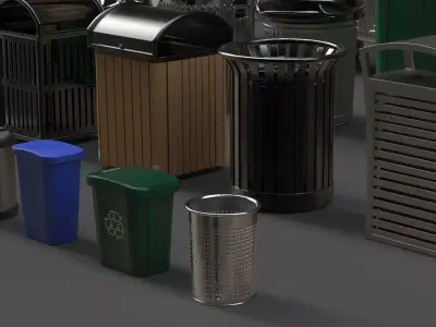 Free 23 Urban Trash and Garbage 3D Models  Indoor and Outdoor   Free 3D model