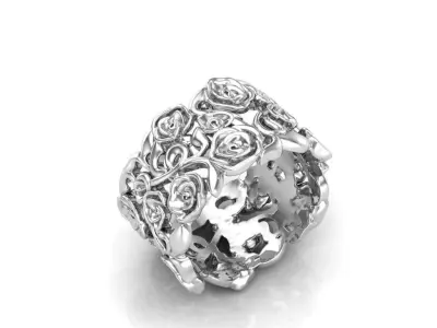 ring of light rose 3D print model