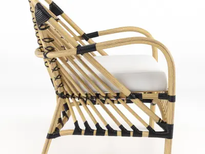 Rattan armchair 3D model
