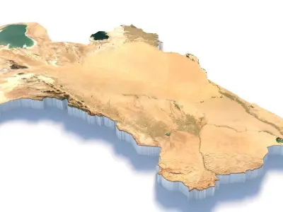 Turkmenistan Terrain Country 3D model