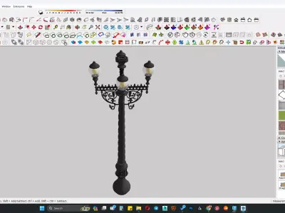 CLASSICAL LIGHT POLE 3D MODEL 3D model