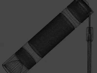 Beautiful flashlight in noire 3D model