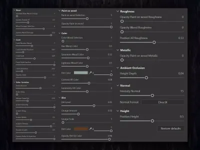 Old Painted Wood Game Ready - Vol 02 - Maps - SBsar Texture