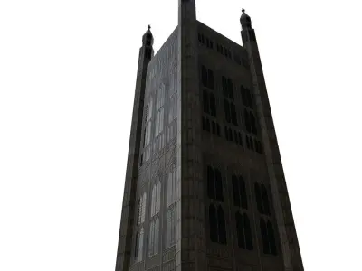 London Victoria Tower Low-poly 3D model