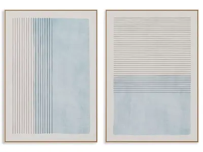 Abstract Painting Frame set 3D model 808
