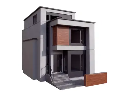 House Modern Villa 01 Low-poly 3D model