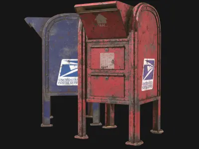 Mail Box 2 Low-poly 3D model
