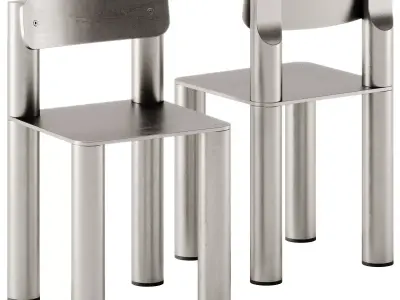 Found SILO Open back aluminium chair 3D model