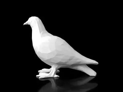 Dove Low Poligonal Low-poly 3D model