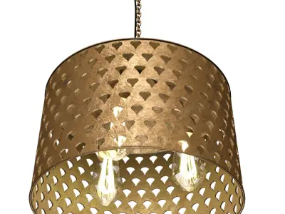 FAN SCREEN METAL PENDANT 3D model