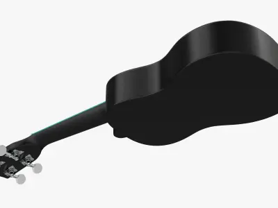 Ukulele guitar light blue 3D model