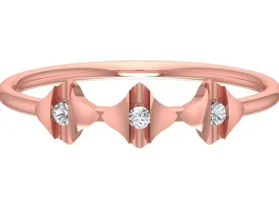 Solitaire Women Light Weight Band Ring 3D print model 26