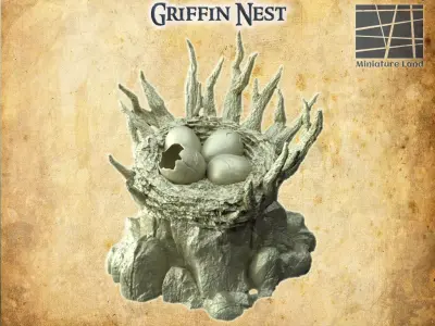 Griffon Nest Tabletop Terrain 28 MM 3D print model