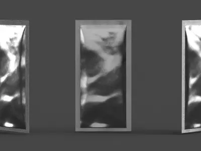 Metalic food packaging v3 PBR 3D model