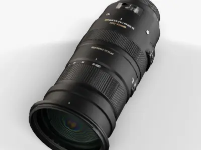 Sigma 50-500mm 4-5 6-3 EX APO DC OS HSM Lens Low-poly 3D model