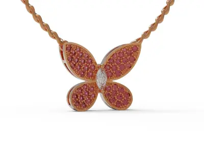 Butterfly pendant 3D print model