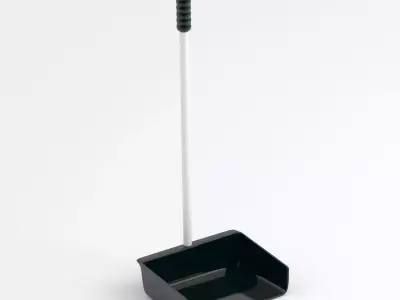 Black Large Dustpan 3D model