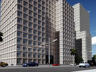 CITY BUILDINGS-LOW POLY Free low-poly 3D model