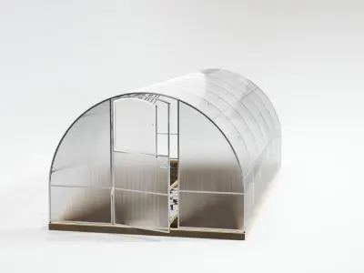 Greenhouse made of clear plastic 3D model