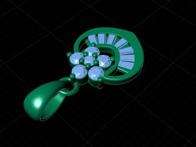 Pendant 3dm stl render 3D print model 3D print model