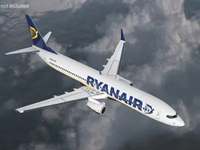  Ryanair Boeing 737-900 with Interior Rigged 