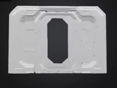 Modular Door Packed Game Ready and Stylized Low-poly 3D model