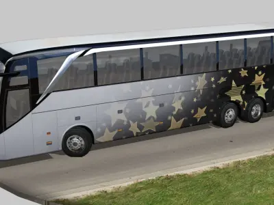 Setra S 516 HDH Low-poly 3D model