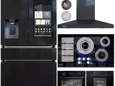 samsung kitchen appliance 03 Low-poly 3D model