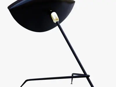 Serge Mouille Tripod Desk Lamp 3D model