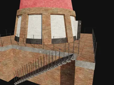 LIGHTHOUSE LIGHT HOUSE SEA OCEAN SHIP WATCH TOWER SKY COLLECTION Low-poly 3D model