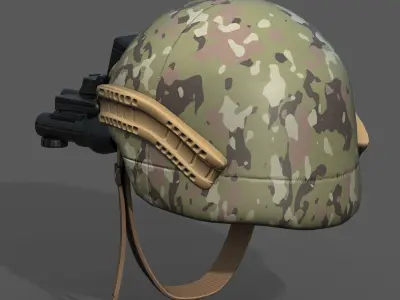 Helmet military combat soldier armor  Low-poly 3D model