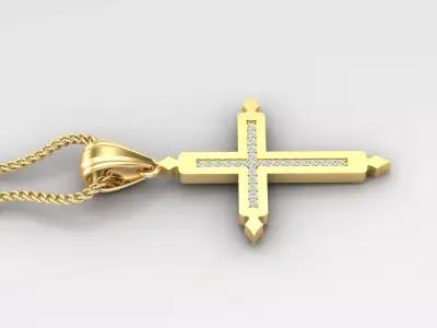 Cross Light Gold 4CP024 3DM STL 3D model