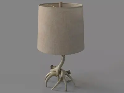Antlers Table Lamp 3D model