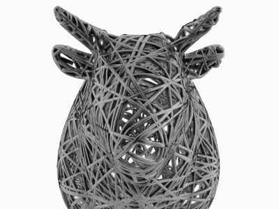 Bull Wire Statue 3D model