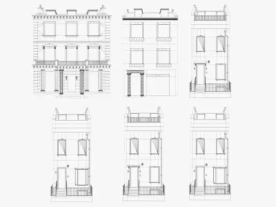 London houses 4 3D model