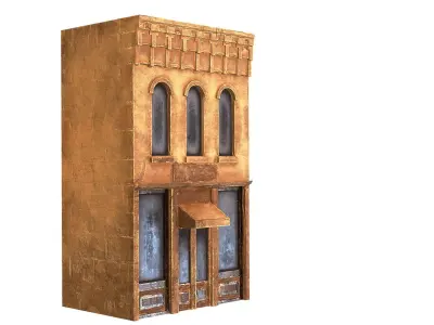 Abandoned Texas Building 02 Low-poly 3D model