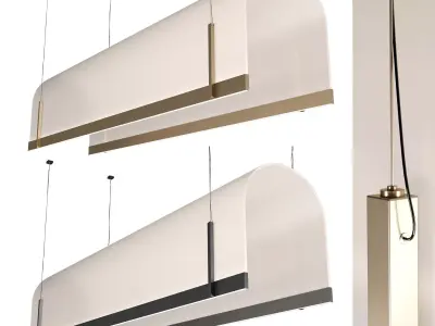 Tunnel - Suspended lamp Low-poly 3D model