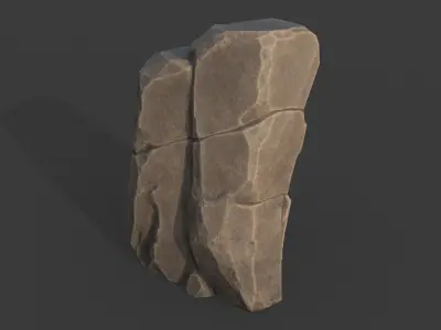 Cliff Rock Game Ready Prop Low-poly 3D model