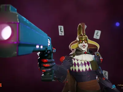 Jester Hereward Low-poly 3D model