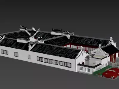 Chinese Style - Scene - Chinese Emblem Architecture 6 3D model