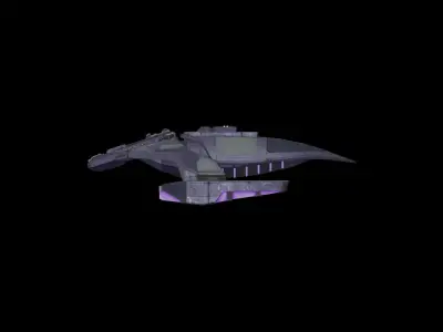 Star Trek JemHadar Fighter Starship Low-poly 3D model