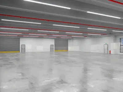 Industrial Hall Interior 7 S Low-poly 3D model