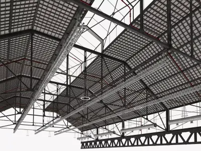 Ceiling Ventilation Pipes 18 3D model