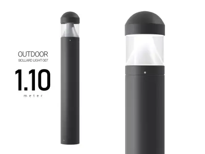 Outdoor Field Bollard Light 3D model