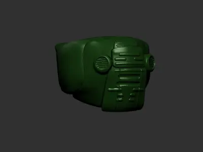 helmet high poly sculpt 3d printable  3D model