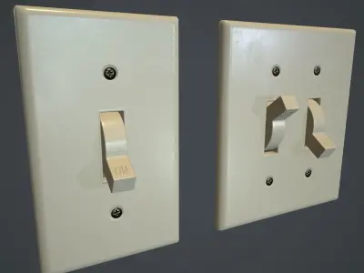 Light Switch PBR Game Ready Low-poly 3D model