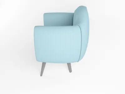 CHAIR armchair with legs Low-poly 3D model