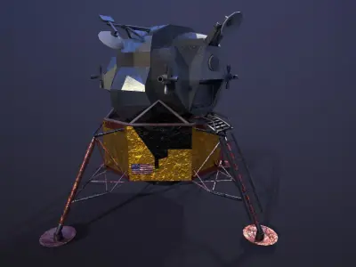 Apollo 11 Lunar Module Eagle Low-poly 3D model