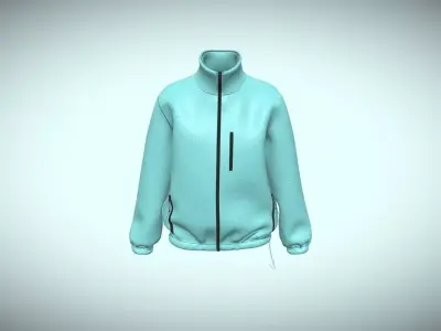 Girls Jacket - Sherpa in Low Poly Low-poly 3D model