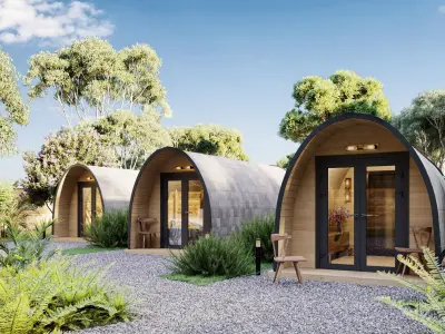 Camping Pod wooden cabin 3D model